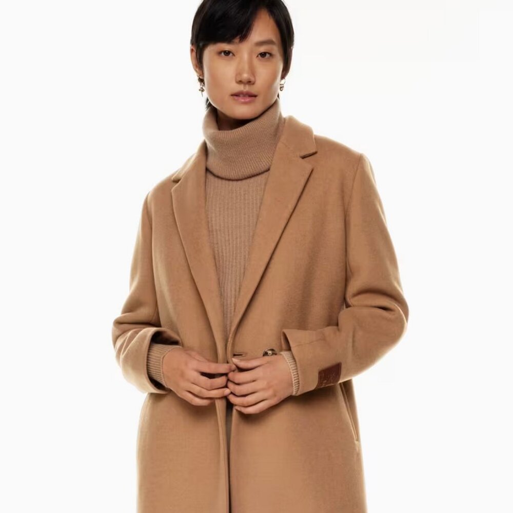 Babaton Stedman Coat in XS | Camel | Virgin Wool
